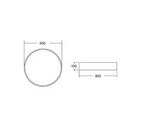 BRUMBERG Biro Circle, Ø 60 cm, on/off, white, 3,000 K