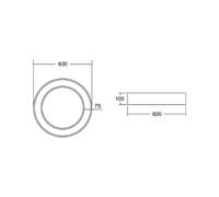 BRUMBERG Biro Circle Ring ceiling, Ø 60cm, DALI, white, 840