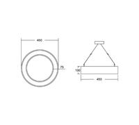 BRUMBERG Biro Circle Ring10 Ø 45 cm up/down DALI CCT silver