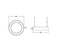 BRUMBERG Biro Circle Ring10 up/down Ø 60 cm DALI white 840
