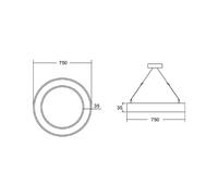 BRUMBERG Biro Circle Ring3.5 direct Ø 75 cm on/off white 830
