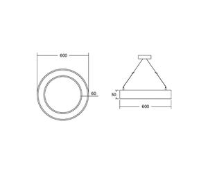 BRUMBERG Biro Circle Ring5 Ø 60 cm up/down DALI white 830