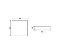 BRUMBERG LED ceiling lamp Biro Square, on/off, white, 4,000 K