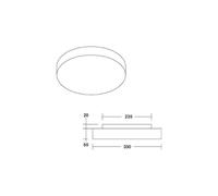 BRUMBERG LED ceiling lamp Celtis Mini 3000K, dark brown-grey