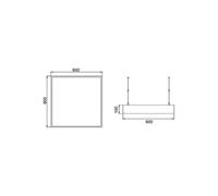 BRUMBERG LED pendant light Biro Square on/off, silver, 4,000K