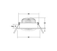 BRUMBERG LED recessed spotlight BB33 RC connection box textured white