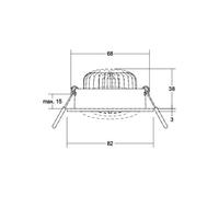 BRUMBERG LED recessed spotlight BB35 RC connection box textured white