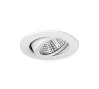 BRUMBERG LED recessed spotlight Seven-R, 2,700 K, white matt, aluminium