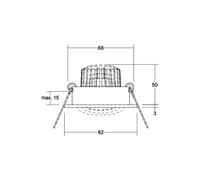 BRUMBERG LED recessed spotlight Tirrel-R, RC-dimmable, textured white