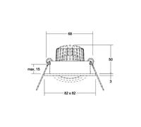BRUMBERG LED recessed spotlight Tirrel-S, RC-dimmable, textured white