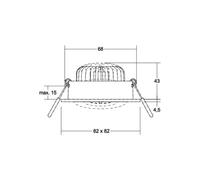 BRUMBERG LED spot BB37 on/off connection box textured white