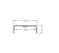 BRUMBERG One LED surface-mounted profile, aluminium, flat, 1 metre