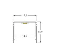 BRUMBERG One LED surface-mounted profile, aluminium, high, 3 metres