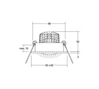 BRUMBERG recessed spotlight Tirrel-S, RC, driver round, textured white
