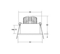 BRUMBERG Tirrel deep LED recessed spotlight on/off, 830, round, white