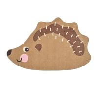BRUMMIG Rug, hedgehog shaped/brown, 94x150 cm, Cartoon Animal Round Carpet Mat for Living Room, Bedroom Decors, Kids Room, Baby Nursery