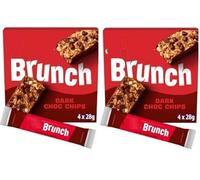 Brunch Bournville Dark Chocolate Chip Wholegrain Cereal Bar Pack 4 x 28g(2pack)