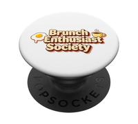 Brunch Enthusiast Society Breakfast Coffee Humor PopSockets Adhesive PopGrip