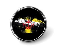 Brunei Darussalam Bruneians Flag Round Metal Badge Lapel Pin,Stylish Patriotic Pattern Button Brooch Decorative Badges for Men Women