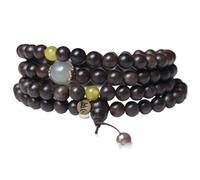 Brunei Heqi Nan Agarwood Full Oil Sinking Grade 8mm*108 Beads Sweet Floral Honey Scented Bracelet Sugar Knot (6mm*108 Beads)