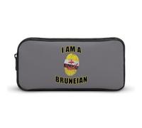 Brunei I Am A Bruneian Simple Pencil Case Big Capacity Pouch Box Travel Makeup Bag