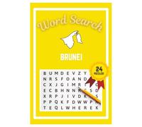 Brunei Word Search Puzzle Book: Easy to read print | 6x9 inches | 34 Puzzles, 216 Words, 36 Pages | Gift for Country & Geography Lovers, Vacations, Road Trips, Holidays, & Free Time