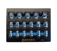BRUNEL Tools 17pc 3/8 DR Shallow Sockets Set 6 Point 8-24mm EVA Tray BR3001
