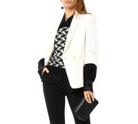 Brunello Cucinelli Bead Embellished Twill Blazer Knit Sleeves Jacket New M