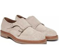 Brunello Cucinelli Double Monk Suede Pattern Shoes Brogues Monk-strap 42
