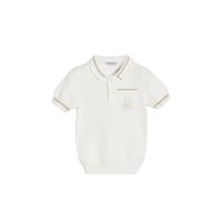 Brunello Cucinelli Kids cotton honeycomb stitch knit Baby Bernie polo shirt - Neutrals 3 mth-24 mth