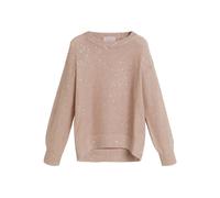 Brunello Cucinelli Kids tonal sequin linen-silk sweater - Pink 4-5-6-7-8-9-10-11-12