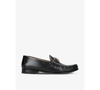 Brunello Cucinelli Mens Black Antique Buckle-embellished Leather Loafers Eur 44 / 10 Uk Men