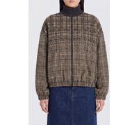 BRUNELLO CUCINELLI Relaxed Fit Prince of Wales Wool Bomber Jacket with Sequins - Size: 36 - female