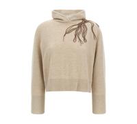 BRUNELLO CUCINELLI 'Shiny Flower Embroidery' Sweater XS