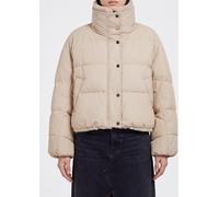 BRUNELLO CUCINELLI Short Quilted Down Jacket in Cotton with Fur Collar - Size: 42 - female