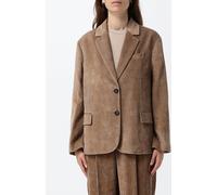 BRUNELLO CUCINELLI Single-Breasted Viscose-Blend Blazer with Lapel Collar - Size: 38 - female