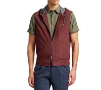 Brunello Cucinelli Suede Velour Hooded Hoody Leather Vest Sweat Jacket M