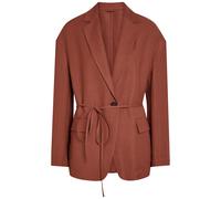 Brunello Cucinelli Tie-waist Twill Jacket - Terracotta - 38 (UK6 / XS)