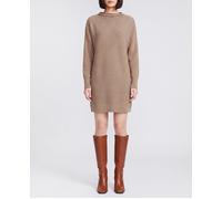 BRUNELLO CUCINELLI Wool, Cashmere and Silk Knit Mini Dress with Monili Embroidery - Size: M - female