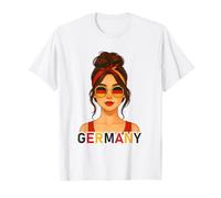 Brunette German Girl Germany Flag German Girlfriend Wife T-Shirt