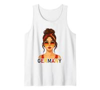 Brunette German Girl Germany Flag German Girlfriend Wife Tank Top