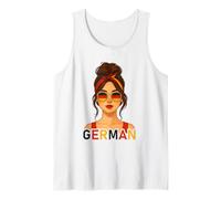 Brunette German Girl Germany Flag German Girlfriend Wife Tank Top