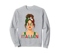 Brunette Italian Girl Italy Flag Italian Girlfriend Wife Sweatshirt