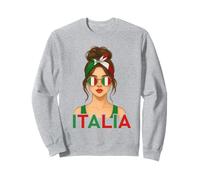 Brunette Italian Girl Italy Flag Italian Girlfriend Wife Sweatshirt