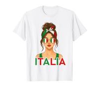 Brunette Italian Girl Italy Flag Italian Girlfriend Wife T-Shirt