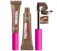 Brunette Waterproof Eyebrow Gel With Buildable Creamy Formula & Fibres For Natural Fuller Brows - Non-Sticky Smudge-Proof Long-Wear Brow Styler For Medium Dark Brown Hair Tones