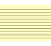 Brunnen 102250110 Index Cards A5 Lined Pack of 100 Shrink-Wrapped Yellow