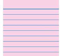 Brunnen 102282220 A8 Lined Shrink-Wrapped Pack of 100 Record Card - Red