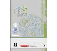 Brunnen 104412801 Squared Paper Notebook Recycled A4 16 Sheets Line Style 28 wit