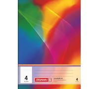 Brunnen 104590402 Exercise Book A5 Lined 16 Sheets Line Style 4, 4)